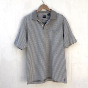 Men's tan light brown gray pocket short sleeve Polo Shirt